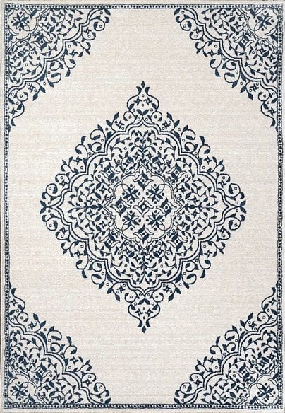 Dynamic Rugs HERA 3302-105 Ivory and Blue